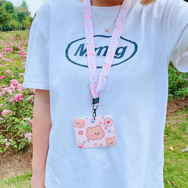 card holders cartoon holder girl's lanyard hanging neck type bus set cute sliding cover protective badge document, Brown;gray
card holders cartoon holder girl's lanyard hanging neck type bus set cute sliding cover protective badge document, Brown;gray