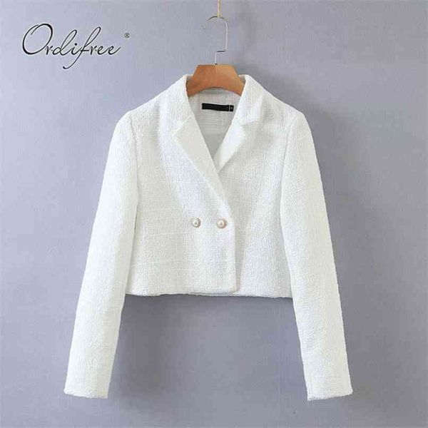 autumn winter women short blazer casual outwear vintage black white suit jacket coats 210513, White;black
autumn winter women short blazer casual outwear vintage black white suit jacket coats 210513, White;black