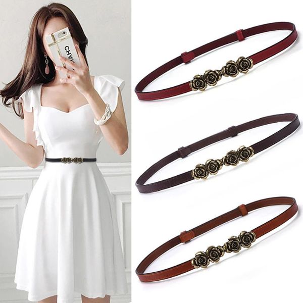 belts fashion lady's belt simple and light luxury leather double buckle retro rose head waist ornament, Black;brown
belts fashion lady's belt simple and light luxury leather double buckle retro rose head waist ornament, Black;brown