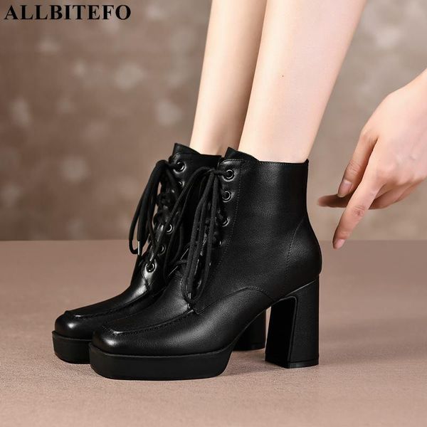 boots allbitefo thick heels genuine leather square toe party women winter ankle for bota de neve high shoes, Black
boots allbitefo thick heels genuine leather square toe party women winter ankle for bota de neve high shoes, Black