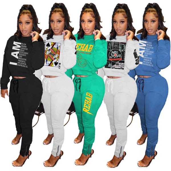 women's tracksuits fashion casual autumn and winter solid color letter printing round neck long sleeve zippered split foot slim sp, Gray
women's tracksuits fashion casual autumn and winter solid color letter printing round neck long sleeve zippered split foot slim sp, Gray