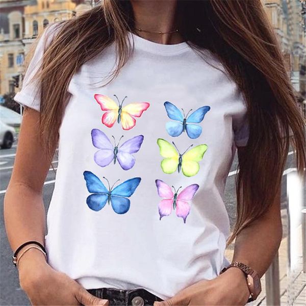 women's t-shirt xs-4xl women graphic butterfly printing 90s cute summer spring trend casual fashion print female clothes tees, White
women's t-shirt xs-4xl women graphic butterfly printing 90s cute summer spring trend casual fashion print female clothes tees, White