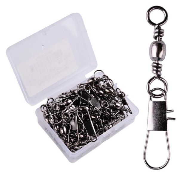 10/50pcs rolling swivel fishing connector pin bearing interlock snap14#-3/0# fishhooks lures carp accessories hooks
10/50pcs rolling swivel fishing connector pin bearing interlock snap14#-3/0# fishhooks lures carp accessories hooks
