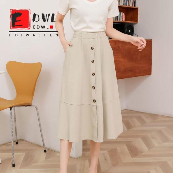 skirts all-match stitching a-line skirt summer fashion thin solid color pocket single-breasted women's mid-length, Black
skirts all-match stitching a-line skirt summer fashion thin solid color pocket single-breasted women's mid-length, Black