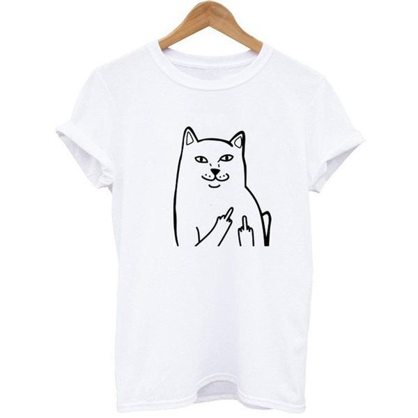 women's t-shirt funny cat printing woman short sleeve t shirt summer harajuku round neck casual camiseta feminina streetwear qy*, White
women's t-shirt funny cat printing woman short sleeve t shirt summer harajuku round neck casual camiseta feminina streetwear qy*, White