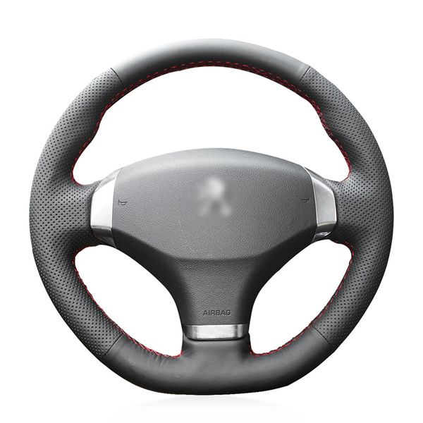 diy custom black artificial leather steering wheel cover for peugeot 408 2013year
diy custom black artificial leather steering wheel cover for peugeot 408 2013year