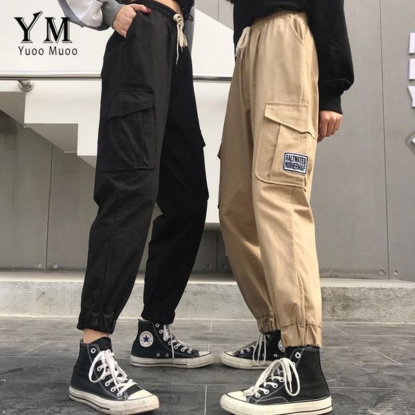 women's pants & capris yuoomuoo big pockets cargo women 2021 high waist black harem trousers streetwear loose jogger sweatpants, Black;white
women's pants & capris yuoomuoo big pockets cargo women 2021 high waist black harem trousers streetwear loose jogger sweatpants, Black;white