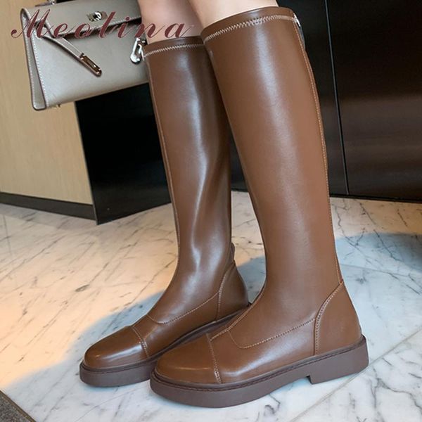 boots meotina women shoes knee high platform thick low heel riding round toe zipper ladies autumn winter brown gray, Black
boots meotina women shoes knee high platform thick low heel riding round toe zipper ladies autumn winter brown gray, Black