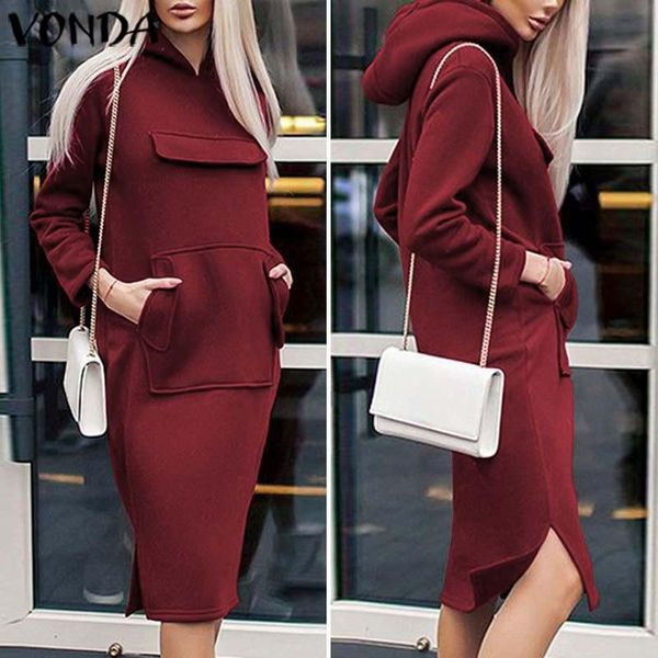 casual dresses vonda winter dress women hoodies sweatshirts 2021 female long sleeve hooded robe femme vestidos plus size, Black;gray
casual dresses vonda winter dress women hoodies sweatshirts 2021 female long sleeve hooded robe femme vestidos plus size, Black;gray