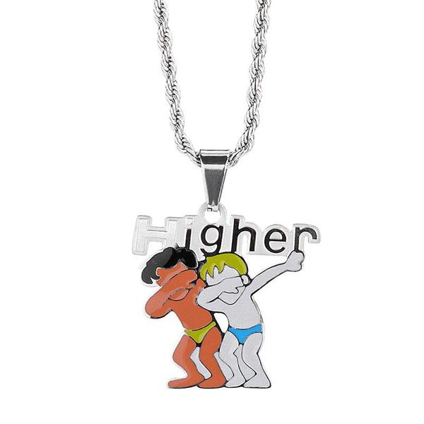 fashion hip hop cartoons titanium steel higher brother pendant necklace rock plating jewelry accessories gifts necklaces, Silver
fashion hip hop cartoons titanium steel higher brother pendant necklace rock plating jewelry accessories gifts necklaces, Silver