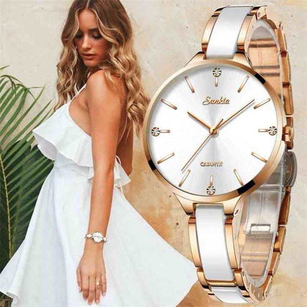 sunkta women watch ceramic simple diamond clock casual fashion sport waterproof wristwatch relogio feminino 210616, Slivery;brown
sunkta women watch ceramic simple diamond clock casual fashion sport waterproof wristwatch relogio feminino 210616, Slivery;brown