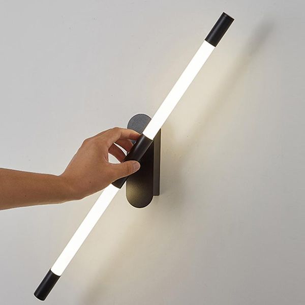 wall lamps lamp modern led home bedroom bedside living room aisle background ac110v/220v decoration adjustable angle lights