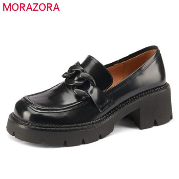 dress shoes morazora 2021 vintage single women pumps genuine leather chain fashion punk platform ladies, Black
dress shoes morazora 2021 vintage single women pumps genuine leather chain fashion punk platform ladies, Black