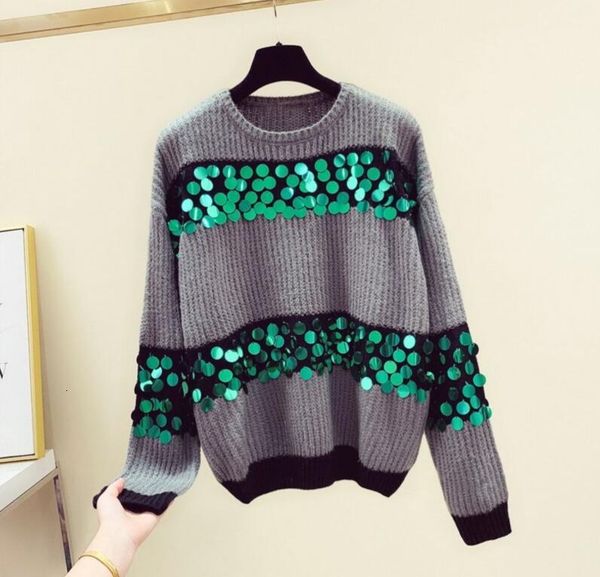 loose women's autumn and winter korean long-sleeved raiow sequin sweater sweaters student pullovers mujer, White;black
loose women's autumn and winter korean long-sleeved raiow sequin sweater sweaters student pullovers mujer, White;black