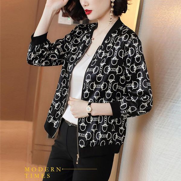women's jackets plue size 3xl women summer print basic jacket fashion thin outwear bomber female baseball 113b, Black;brown
women's jackets plue size 3xl women summer print basic jacket fashion thin outwear bomber female baseball 113b, Black;brown