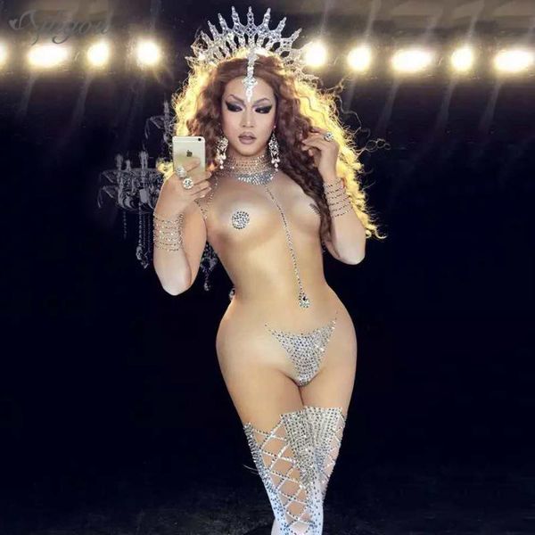 women's jumpsuits & rompers ailigou crystal beads pretty jumpsuit prom stage wear tights female singer rhinestone nude, Black;white
women's jumpsuits & rompers ailigou crystal beads pretty jumpsuit prom stage wear tights female singer rhinestone nude, Black;white