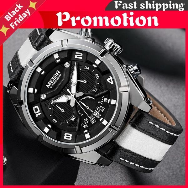 wristwatches fashion men's chronograph quartz watches leather strap luminous hands 24-hour sports analogue wristwatch for man 2076white, Slivery;brown
wristwatches fashion men's chronograph quartz watches leather strap luminous hands 24-hour sports analogue wristwatch for man 2076white, Slivery;brown