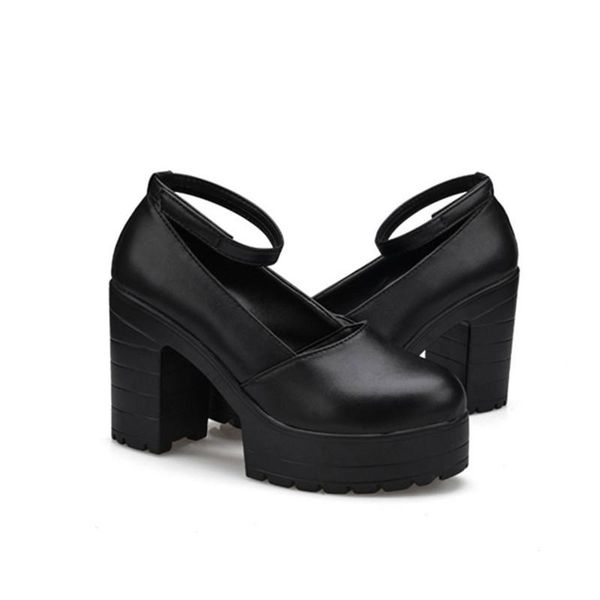 women pumps shoes pu leather round toe 3.3cm platform hook & loop classics shallow 9.6cm thick high heels solid female dress, Black
women pumps shoes pu leather round toe 3.3cm platform hook & loop classics shallow 9.6cm thick high heels solid female dress, Black