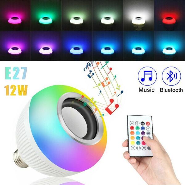 smart home control e27 bluetooth music bulb light rgb led 12w wifi with remote controller colorful lamp
smart home control e27 bluetooth music bulb light rgb led 12w wifi with remote controller colorful lamp