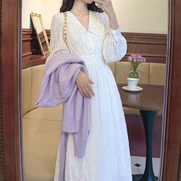casual dresses white fairy dress women long sleeve french vintage party female autumn 2021 midi elegant one-piece korea office lady, Black;gray
casual dresses white fairy dress women long sleeve french vintage party female autumn 2021 midi elegant one-piece korea office lady, Black;gray