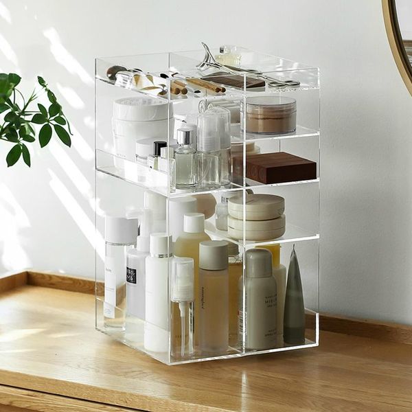 storage bottles & jars ladies cosmetics box acrylic makeups transparent multi layers rotable deskorganizor boxes
storage bottles & jars ladies cosmetics box acrylic makeups transparent multi layers rotable deskorganizor boxes