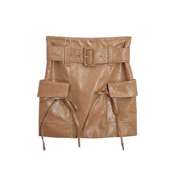 faldas mujer moda autumn and winter high waist mini skirt elegant belted buttons decor pu short jupe femme 210601, Black
faldas mujer moda autumn and winter high waist mini skirt elegant belted buttons decor pu short jupe femme 210601, Black