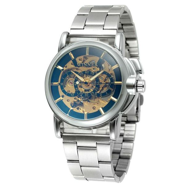 silver watch skeleton automatic mechanical watches mens business full steel winner wristwatch clock hour reloje wristwatche wristwatches, Slivery;brown
silver watch skeleton automatic mechanical watches mens business full steel winner wristwatch clock hour reloje wristwatche wristwatches, Slivery;brown