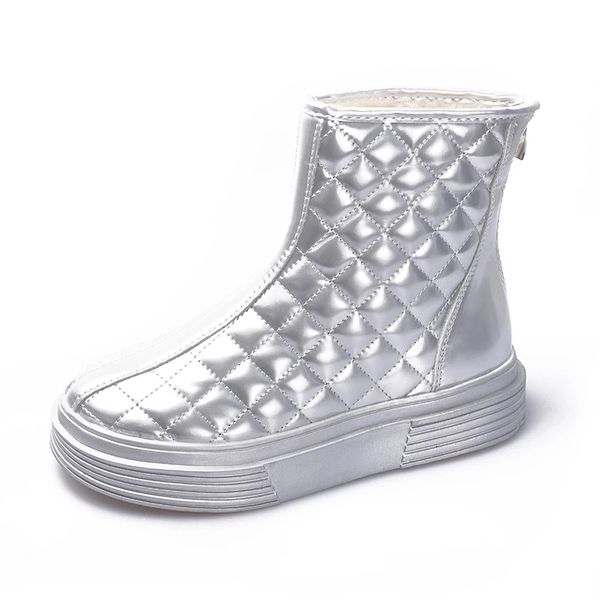 bling silver ankle boots for women shoes woman warm plush snow flat thick bottom platform zip winter plus size, Black
bling silver ankle boots for women shoes woman warm plush snow flat thick bottom platform zip winter plus size, Black