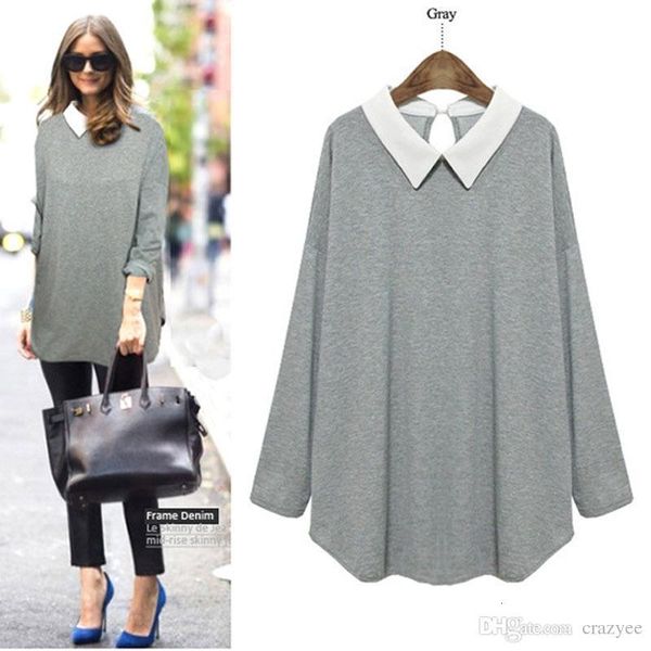 women's blouses & shirts 5xl plus size knitted t-shirts for women high street long sleeve camiseta feminina casual big sizes, White
women's blouses & shirts 5xl plus size knitted t-shirts for women high street long sleeve camiseta feminina casual big sizes, White