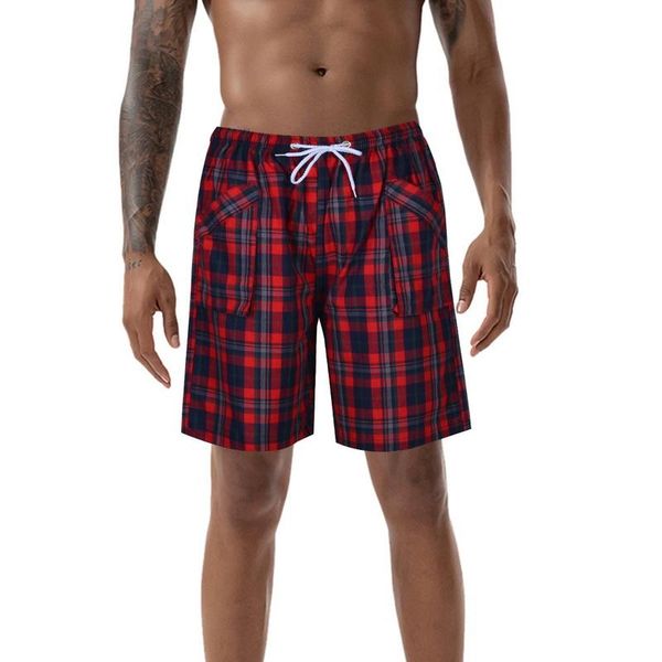 summer loose men beach shorts plaid printed casual elastic waist mens clothing breathable homewear men's, White;black
summer loose men beach shorts plaid printed casual elastic waist mens clothing breathable homewear men's, White;black