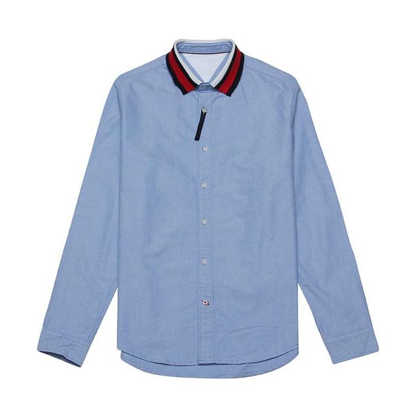 100% cotton male long sleeve dress shirts fashion casual men's, White;black
