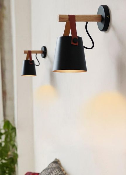wall lamp nordic bedroom led bedside lamps indoor e27/e26 aisle lighting el creative wooden white/black vanity sconces light 
wall lamp nordic bedroom led bedside lamps indoor e27/e26 aisle lighting el creative wooden white/black vanity sconces light