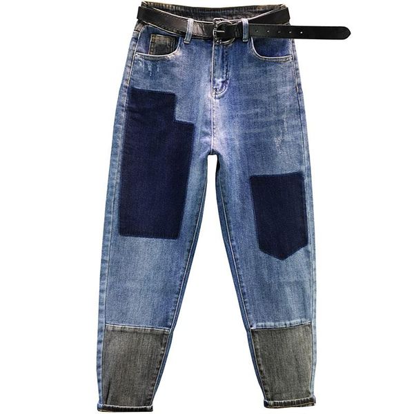 women's jeans autumn 2021 high waist loose all-match patchwork color contrast harem pants women tide, Blue
women's jeans autumn 2021 high waist loose all-match patchwork color contrast harem pants women tide, Blue