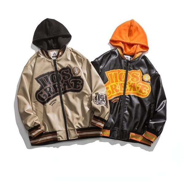 women's jackets autumn printing leather baseball jacket coat couple bomber boyfriend style varsity hiphop street 2021, Black;brown
women's jackets autumn printing leather baseball jacket coat couple bomber boyfriend style varsity hiphop street 2021, Black;brown