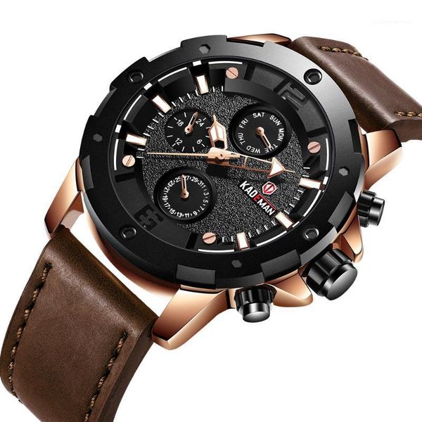 wristwatches kademan clock men quartz wristwatch auto date week display watches water resistant exquisite genuine leather belt erkek kol, Slivery;brown
wristwatches kademan clock men quartz wristwatch auto date week display watches water resistant exquisite genuine leather belt erkek kol, Slivery;brown