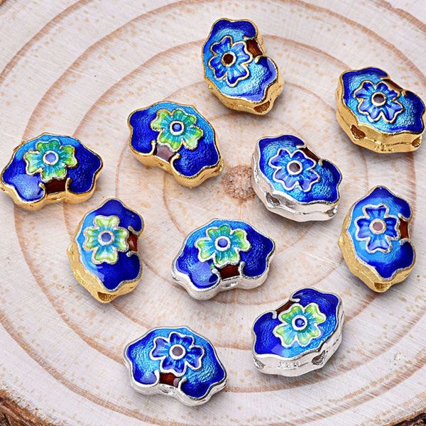 cloisonne diy jewelry accessories gold-plated roasted blue clover lotus pendant, Black
cloisonne diy jewelry accessories gold-plated roasted blue clover lotus pendant, Black
