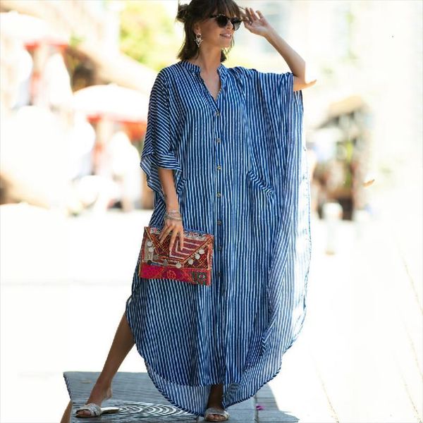 causal striped v neck womens dress button front open summer beach blue cotton tunic women plus size clothes maxi dresses, Black;gray
causal striped v neck womens dress button front open summer beach blue cotton tunic women plus size clothes maxi dresses, Black;gray