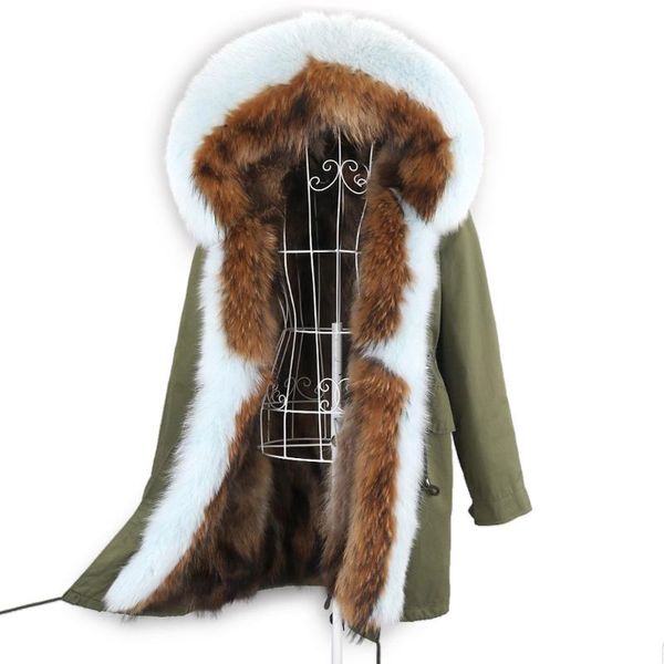 women's fur & faux 2021 real raccoon liner winter natural collar thick warm waterproof women coat detachable, Black
women's fur & faux 2021 real raccoon liner winter natural collar thick warm waterproof women coat detachable, Black