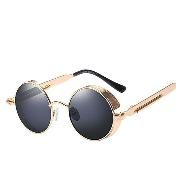sunglasses classic gothic steampunk style round men women brand designer retro metal frame colorful lens sun glasses, White;black
sunglasses classic gothic steampunk style round men women brand designer retro metal frame colorful lens sun glasses, White;black