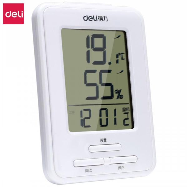 smart home control deli portable electronic hygrothermograph multifunctional lcd screen alarm clock office temperature and humidity meter
smart home control deli portable electronic hygrothermograph multifunctional lcd screen alarm clock office temperature and humidity meter