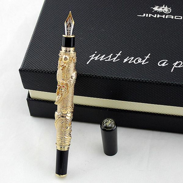 jinhao noble brand gold dragon business gift fountain pen 0.5mm fine nib metal writing ink pens school office stationery
jinhao noble brand gold dragon business gift fountain pen 0.5mm fine nib metal writing ink pens school office stationery