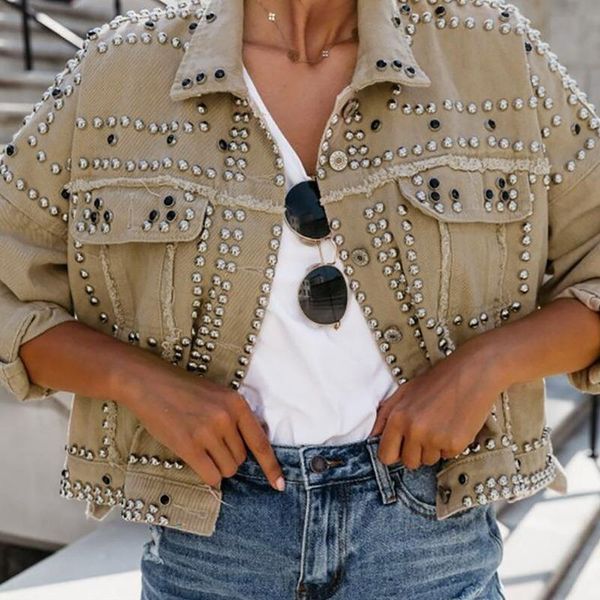 women's jackets women long sleeve casual loose v-neck jacket 2021 fashion short wash denim locomotive style shirt female solid rivet co, Black;brown
women's jackets women long sleeve casual loose v-neck jacket 2021 fashion short wash denim locomotive style shirt female solid rivet co, Black;brown