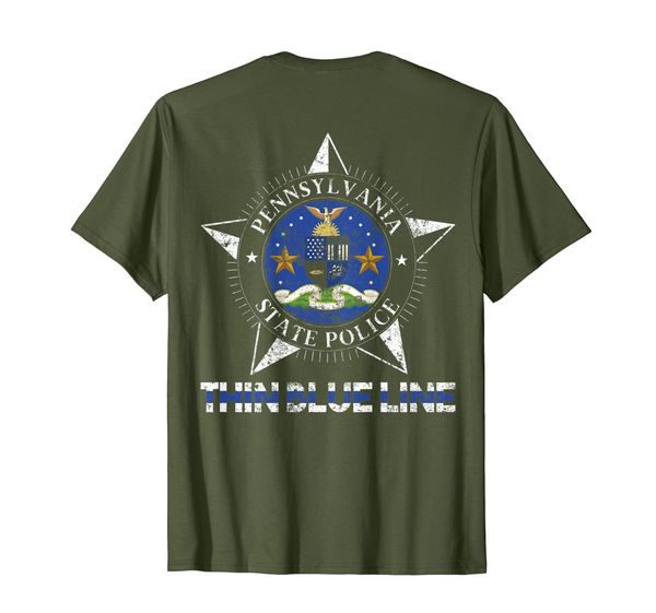 pennsylvania state police shirt pa state trooper shirt, White;black