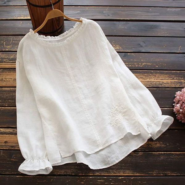 embroidery shirts women's autumn blouse casual vintage long sleeve ruffle blusas female o neck tunic plus size blouses &, White
embroidery shirts women's autumn blouse casual vintage long sleeve ruffle blusas female o neck tunic plus size blouses &, White