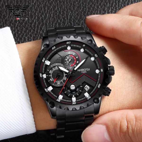 wristwatches nibosi men's full steel quartz watches men military waterproof wrist watch man fashion clock relogio masculino 232, Slivery;brown
wristwatches nibosi men's full steel quartz watches men military waterproof wrist watch man fashion clock relogio masculino 232, Slivery;brown