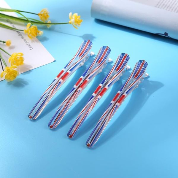 4pcs hair styling hairdressing clip usa national flag pattern duckbill salon hairpins pins1
4pcs hair styling hairdressing clip usa national flag pattern duckbill salon hairpins pins1