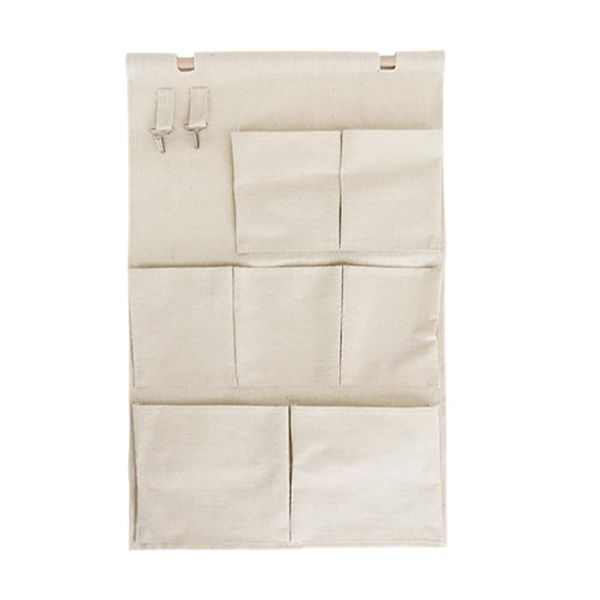 storage bags 7 pockets wall hanging cotton linen door organizer waterproof pouch bedroom home office container 
storage bags 7 pockets wall hanging cotton linen door organizer waterproof pouch bedroom home office container