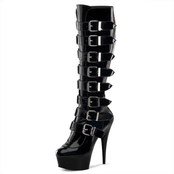 boots 15cm belt buckle high heeled steel pipe dance thin fashion trend, Black
boots 15cm belt buckle high heeled steel pipe dance thin fashion trend, Black