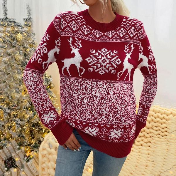 women's sweaters 2021 women christmas deer warm sweater dress autumn winter fashion long sleeve kniteed casual pullover oversized jumpe, White;black
women's sweaters 2021 women christmas deer warm sweater dress autumn winter fashion long sleeve kniteed casual pullover oversized jumpe, White;black