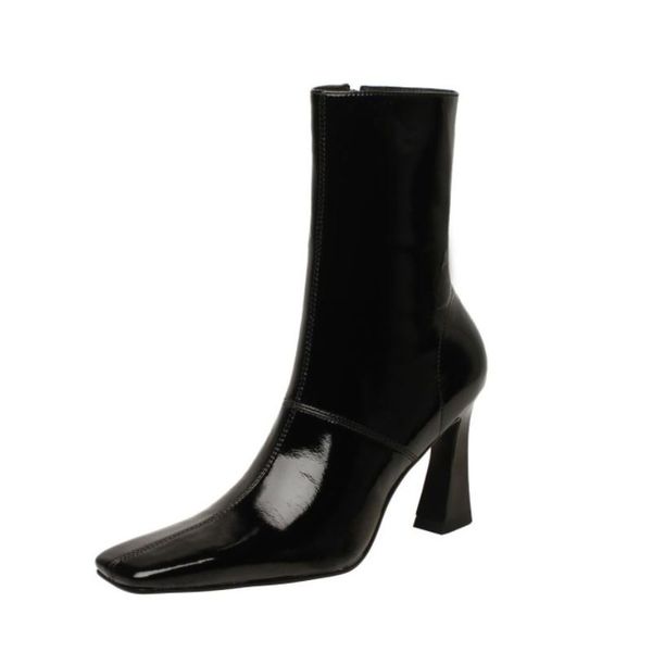 size 33-40 women boots high heel winter shoes women real leather strange heel mid calf boots party women footwear, Black
size 33-40 women boots high heel winter shoes women real leather strange heel mid calf boots party women footwear, Black